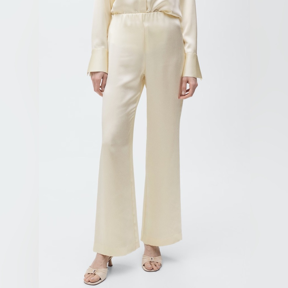 NWT Mango Satin Straight Fit Pants